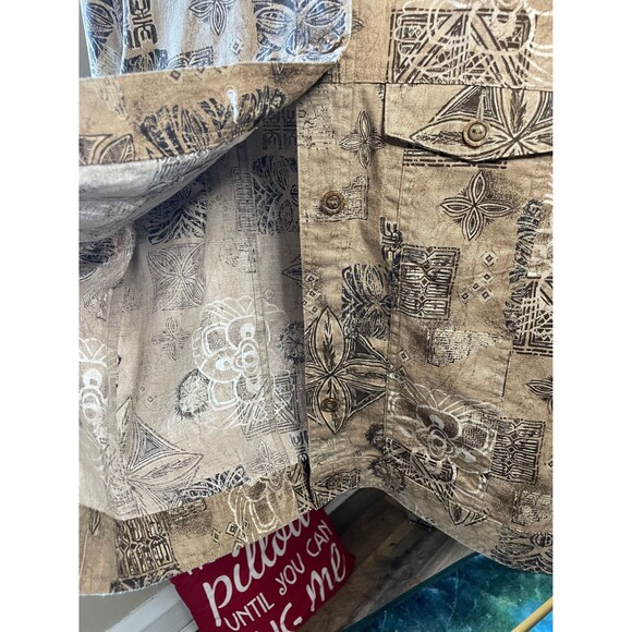 Christopher & Banks Woman Long Sleeve Shirt, Vintage Linen Top Button up - Picture 7 of 8